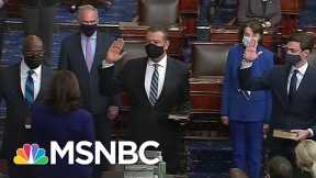 Kamala Harris Swears In Padilla, Ossoff And Warnock, Officially Giving Dems Senate Control | MSNBC