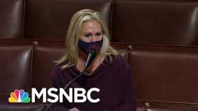 Greene Makes Fool Of McCarthy Denying Her Space Laser Theory | Rachel Maddow | MSNBC