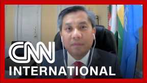 Myanmar UN Representative speaks after issuing plea to the world