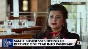 Small businesses trying to recover one year into the pandemic