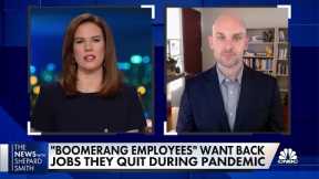 Boomerang employees who've quit look to get their old jobs back