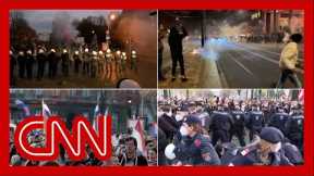 Anti-government protests erupt across Europe as cases surge