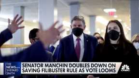 Manchin doubles down on refusal to change filibuster rule