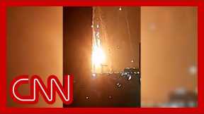 Video shows explosion after fighter jet shot down, official says