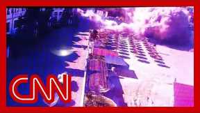 Video captures moment Russian missile hits beach hotel