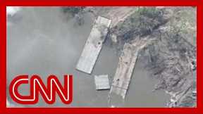 Ukraine blows up two Russian pontoon bridges