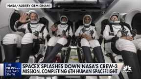 Astronauts return to earth after six months on International Space Station