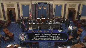 U.S. Senate BLOCKS Abortion Rights Bill, 49-51.