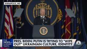 Biden slams Putin at Annapolis commencement