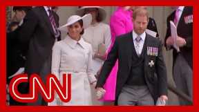 'Moment everyone had been waiting for': Columnist on Meghan and Harry attending Jubilee service