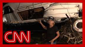 Massive boats end up on dry land following Hurricane Ian