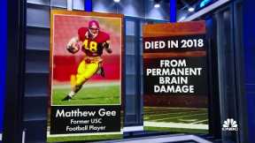 Football player's widow sues the NCAA over late husband's head injuries