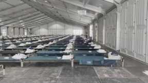 New York City opens tent city to deal with migrant influx