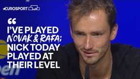 Medvedev compares Kyrgios to Djokovic & Nadal after US Open defeat | 2022 US Open | Eurosport Tennis