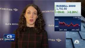 Small caps are the best place to be once the market bottoms, says BoA Securities' Jill Carey Hall