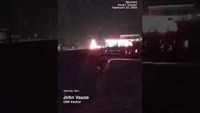 Video captures moment 6.3 magnitude aftershock hits Turkey