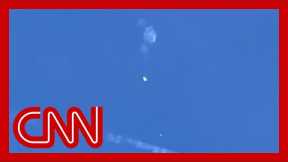 Video appears to show Chinese spy balloon being shot down