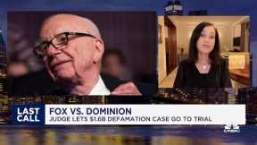 Fox v. Dominion: Judge lets $1.6 billion defamation case go to trial