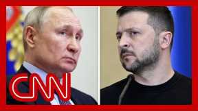 Hear Zelensky’s response to Russia’s claim that Ukraine targeted Putin