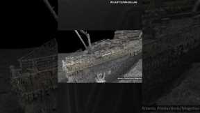 Never-before-seen view of Titanic wreckage.