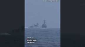 US and China warships nearly collide