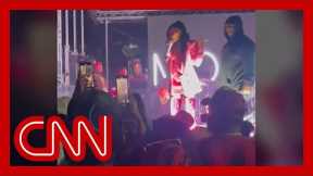R&B star Monica jumps off stage to confront a concertgoer