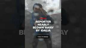 Reporter nearly blown away by Hurricane Idalia