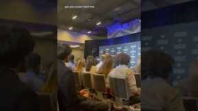 21-year-old interrupts White House press secretary's speech at event
