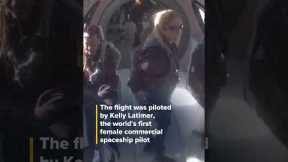 Virgin Galactic launches its second commercial spaceflight with three civilian passengers #Shorts