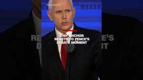 CNN anchor reacts to Pence’s 'cringeworthy' debate moment