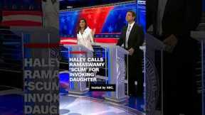 Haley calls Ramaswamy ‘scum’ for invoking daughter