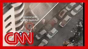 IDF says video shows Hamas fighter outside hospital with RPG launcher