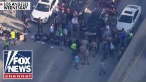 Anti-Israel protesters shut down Los Angeles freeway