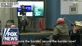 AOC heckled by protesters angry about migrant crisis: 'You don't care!'