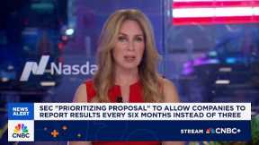 SEC 'prioritizing proposal' to allow companies to report results every six months instead of three