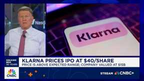 Klarna prices IPO at $40, above online lender’s expected range