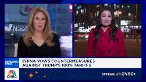 China vows countermeasures against Pres. Trump's 100% tariffs