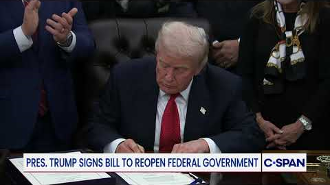 President Trump Signs Bill Reopening Federal Government