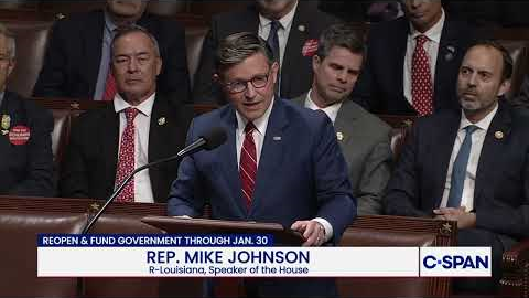 House Speaker Mike Johnson (R-LA) Remarks Before Vote to Reopen Government