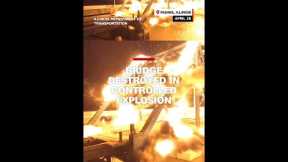 Bridge destroyed in controlled explosion
