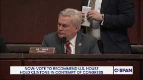 House Oversight Committee Votes to Recommend Clintons Be Held in Contempt of Congress