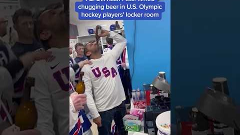 FBI Dir. Kash Patel filmed chugging beer in U.S. Olympic hockey players' locker room