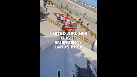 United Airlines flight emergency lands in LA