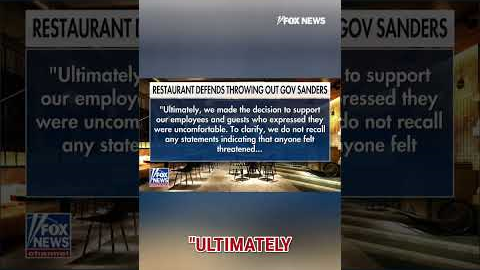 Sarah Huckabee Sanders kicked out of Arkansas restaurant #shorts