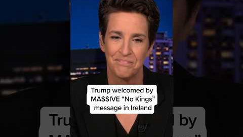Trump welcomed by MASSIVE 'No Kings' message in Ireland